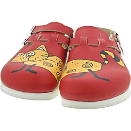 Birkenstock Clog Kay Superlauf, Birko-Flor, Cat Red, schmal, Größe 42