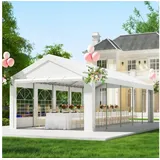 HOMALL Pavillon Partyzelt 3x4/3x6/4x6/4x8/4x10, Festzelt Stabiles, Wasserdicht, mit 4 Seitenteilen, Vollverzinkter Stahlrahmen und hochwertige PE-Dachplane 400 cm x 1000 cm