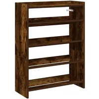 VidaXL Schuhregal Räuchereiche 60x25x81 cm Holzwerkstoff
