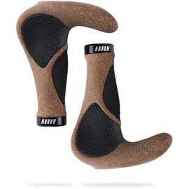 Aaron Fahrradgriffe Horn ergonomisch mit Gel-Dämpfung Kork/braun