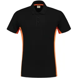 Pocket Polo-Shirt Bicolor "202002" Workwear - 6XL - black/orange
