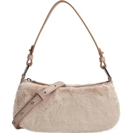 Coccinelle Schultertasche Merveille Synthetic Fur Mini Bag Natural / Rosette