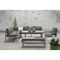 Garden Impressions BLAKES XL Alu Ecklounge Gartenmöbel Sitzgruppe links anthrazit