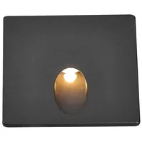 Rabalux Einbauleuchte BOVEN LED 3W IP54 schwarz, transparent H:6cm