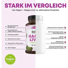 yes vegan Leber Komplex Mariendistel Artischocke Löwenzahn Cholin Kapseln 220 St.