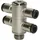 Riegler T-Mehrfachverteiler 4-fach »click-clock«, drehbar, G 1/4 a. Ã ̃10mm