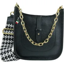 Drachenleder Florence Umhängetasche Baumwolle/Leder Black