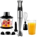 ✅ Stabmixer Set 6-in-1 Pürierstab Edelstahl Set 1200W Stabmixer 600ml Messbeche