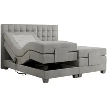 MKS Boxspringbett 160 x 200 cm H3 Hellgrau