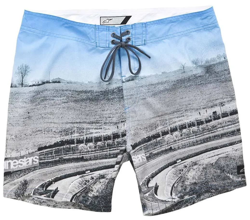 Alpinestars Circuit Trunks Board-Shorts, grijs-blauw, 33 Voorman