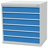 Bedrunka + Hirth Schubladenschrank »«, BxHxT: 100,5 x 101,9 x 73,6 cm, grau/blau - grau | blau