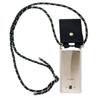 Cadorabo Hülle für Samsung Galaxy J7 2015 Schutzhülle in Braun Handy Kette Silikon Kordel abnehmbares Etui
