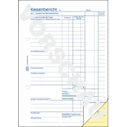 AVERY ZWECKFORM Kassenbuch Bericht A5 2x40Blatt SD blau 1743