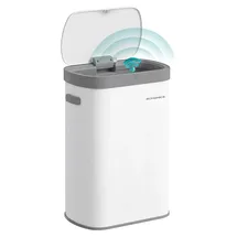 Songmics Mülleimer 50 l Weiß