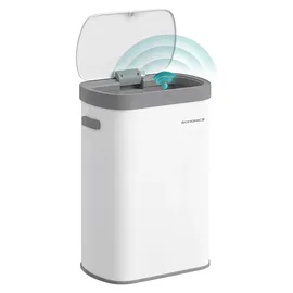 Songmics Mülleimer 50 l Weiß