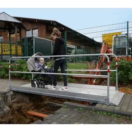 Schake Grabenbrücke Stahl Aluminium 1 m x 3,30 m