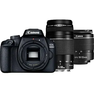 Canon EOS 4000D Kit + EF-S 18-55 DC III + 75-300 DC, 3011C010