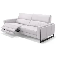 Sofanella 3-Sitzer Leder MARA, Relaxcouch, Designersofa, Designer Sofa, 3er Couch, Sofagarnitur weiß 232 cm x 89 cm x 101 cm