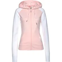 bench. loungewear Kapuzensweatjacke Damen rosa-weiß Gr.32/34