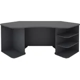 byLIVING Schreibtisch THANATOS / Gaming-Tisch in Anthrazit / Eck-Schreibtisch mit viel Stauraum und XXL Tischplatte / Computer-Tisch / PC / Arbeits-Tisch / 198x76x85cm (BxHxT)