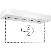 ESYLUX Notleuchte 3 h, Rettungswegkennzeichnung, 32 m, LED-Technik, Display,