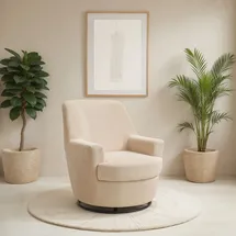 INOSIGN »HETTY, Drehsessel mit Wippfunktion, Lese-Sessel in Cord und Microfaser« 1 Stk. tlg. mit Federkern, auch im Set mit passendem Hocker