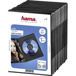 Hama DVD Slim Box - Slim Jewel Case für Speicher-DVD - Kapazität: 1 DVD - Schwar...