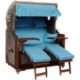 WebaVita Strandkorb Bali Mahagoni Grün