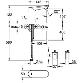 Grohe Eurosmart CE Waschtischmischer Chrom