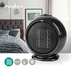 Nedis HEIZLÜFTER KERAMIK 500WATT HTFA15BK SW)