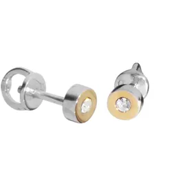 Paar Ohrstecker OSTSEE-SCHMUCK "Ostsee-Schmuck Ohrstecker Sunny Exklusiv", gelb, Ohrringe, Damen, 5mm Durchmesser, Silber 925 (Sterlingsilber)