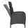 vidaXL 3-tlg Bistro-Set Poly Rattan und Glas Schwarz Modell 1