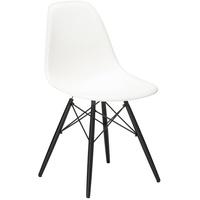 Vitra Stuhl Eames Plastic Side Chair DSW 83x46.5x55 cm, Gestell: Ahorn schwarz, Designer Charles & Ray Eames
