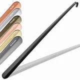JK Trade® 72cm STABILER Edelstahl Schuhlöffel Lang | 2mm polierter Metall Schuhanzieher Lang zum Stehen | Schnell & Einfach | optimierte Länge & Breite | Shoe Horn | Business | Aufhängbar