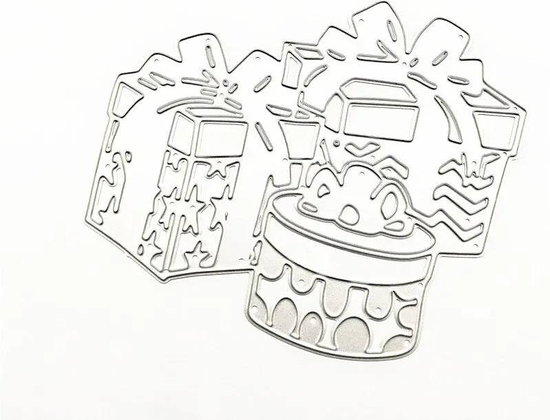 【3 € Rabatt ab 10 €】Silberne Box-Schneidematrizen, Metall-Embosse-Platten für Scrapbooking, Fotoalbum, dekorative Papierkarten, Geschenkherstellung, Schneiden und Embossen, Schneidematrizen für Scrapbooking