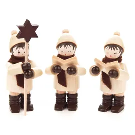 Romy Thiel Kurrendefiguren natur klein 3 Stück Erzgebirge Romy Thiel