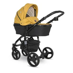Lorelli Kinderwagen Rimini Premium Sportsitz Tragewanne Moskitonetz verstellbar gelb