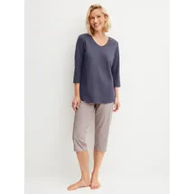 CALIDA Blooming Nights Pyjama Grau 44/46
