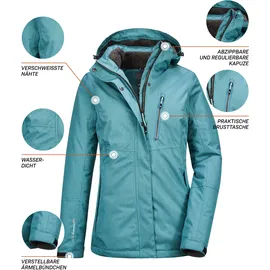 KILLTEC Damen, Funktionsjacke Mit Abzippbarer Kapuze, Schwarz, 42