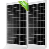 ECO-WORTHY 240W 12V Solarpanel Monokristallines, 2 Stücke 120W Solarmodul Ideal zum Aufladen von 12V Batterien, für Wohnmobil Garten Camper Boot und Dach des Hauses