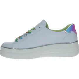 REMONTE Damen Sneaker D1C06, Frauen Halbschuhe,lose Einlage,Strassenschuhe,Sportschuhe,Freizeitschuhe,Turnschuhe,Weiss Kombi (80),39 EU - 39