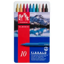 Caran d'Ache FIBRALO Aquarelle Filzstifte in Metallbox - 10 Stück