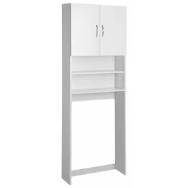 a&n&a aQualine Simplex Eco Seitenschrank 63 x 25 x 190 cm Weiß MDF