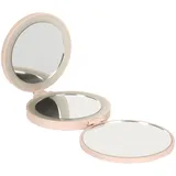 COSMETIC CLUB, SC0691, LED-Triptychon-Vergrößerungsspiegel, verstellbare Beleuchtung, Elegantes Design, ideal für Make-up und Pflege, faltbar und kompakt, rosa, 10 x 7 cm