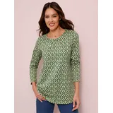 Classic Basics Sieh an! Longshirt in lindgrün-moos-bedruckt | Gr.: 56