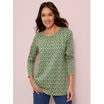 Classic Basics Sieh an! Longshirt in lindgrün-moos-bedruckt | Gr.: 56