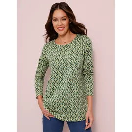 Classic Basics Sieh an! Longshirt in lindgrün-moos-bedruckt | Gr.: 56