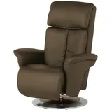 HIMOLLA Sessel 7418 Leder 81 x 111 x 95 cm Braun elektrisch