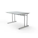 ARTLINE Schreibtisch 120x80cm Bürotisch Arbeitstisch Glas - Transparent