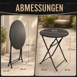 Trutzholm Gartentisch Ø 60 x 72,5 cm Grau